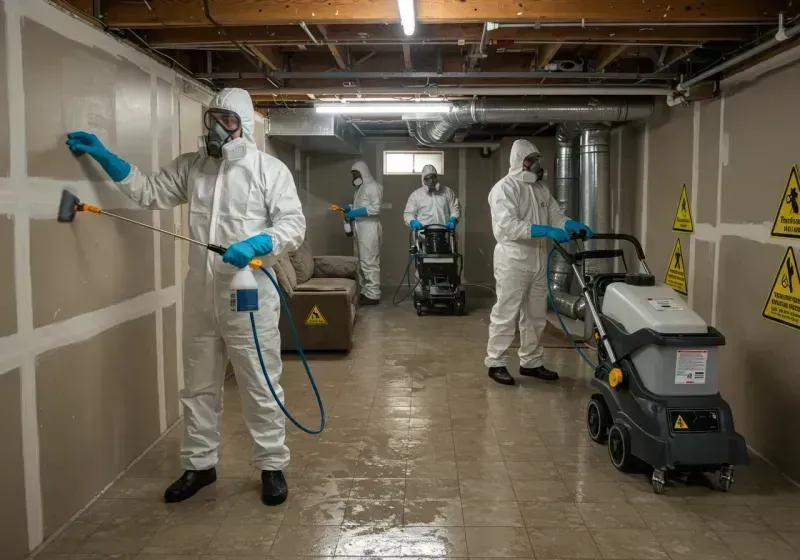 Basement Moisture Removal and Structural Drying process in Lake Hamilton, AR